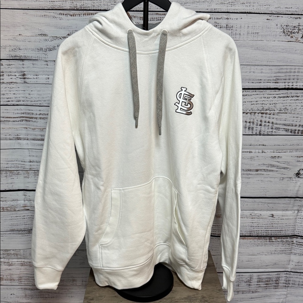 NWOT St. Louis Cardinals White Hoodie with Logo - Picture 1 of 3